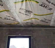Isolation et pare vapeur plafond extension