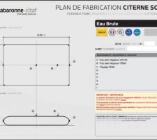 Plan de la citerne souple