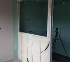 Création murs salle de bain Extension