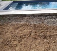 Ajout de terre entre maison et piscine