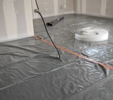 Ragréage en cours
