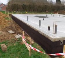 Goudronnage des parpaing du vide sanitaire