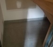 Reste la cloison à installer derrière les wc et le coffrage