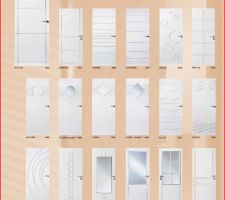 Portes intérieures choisies pour l'étage: spyro pour les chambres, wave pour les wc et aqua pour la sdb.