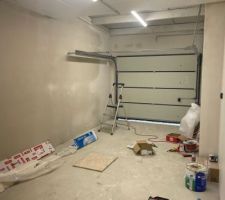 Rampe led garage (Enduit en cour de séchage)