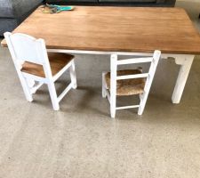 Chape anhydride poncée, puis bouche pore, puis vernis. On adore !