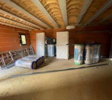 Pose des rails plafond et pose isolant