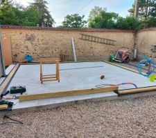 Dalle isolé pour le futur garage