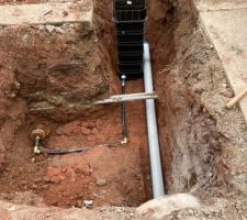 Viabilisation : Eau Potable OK, sortie des EU à -1,20m seulement...