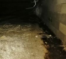 Mauvaise mise en oeuvre : Mauvaise pente des eaux usées