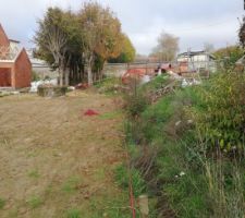 Corde simulant notre limite de terrain