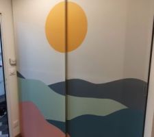 Portes de placard toile tendue