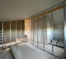 Pose cloison et doublage murs