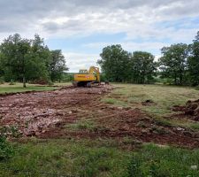 D&eacute;but du terrassement en juin.