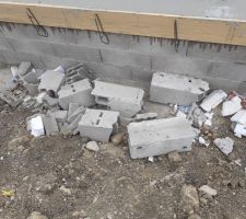 Chantier toujours sal gravats jamais ramassés