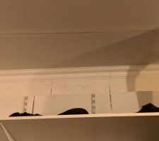 Mise en place des corniches au plafond