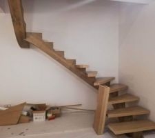 Escalier en cours de montage