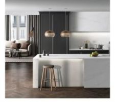 Finalement nous avons validé cette couleur de plan en quartz. SILESTONE
TON / ETHEREAL GLOW POLI