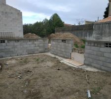 Mise en place du vide sanitaire 120CM (6 rangs de parpaings)