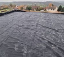 EPDM toit R+1 en cours de pose à blanc