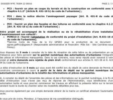 Courrier d'incomplet mairie 2