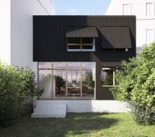 3d non définitive de la façade jardin.