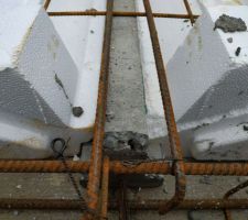 Finitions du plancher avant coulage de la dalle., rupteur de pont thermique et planelles béton. Ferraillage.