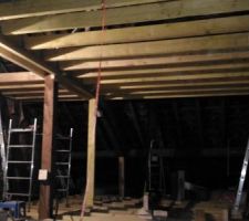 Le solivage du plafond