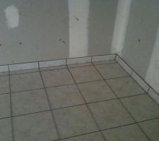 Diff&eacute;rentes vues du carrelage et des plinthes