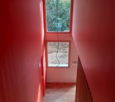 Vue depuis le haut de l'escalier