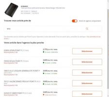 Disponibilité des tuiles chez Point P