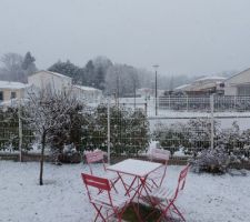 Le jardin sous la neige