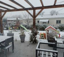 Le jardin sous la neige