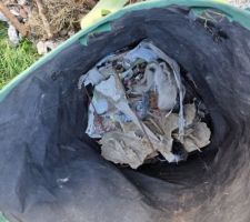 Déchets ramassés sur le terrain