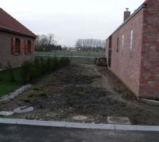 Vue de l'accès au terrain