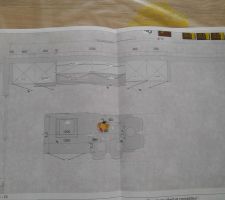 Future cuisine dans pi&egrave;ce de vie &agrave; r&eacute;nover