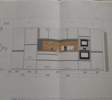 Future cuisine dans pi&egrave;ce de vie &agrave; r&eacute;nover