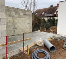 Dalle Terrasse pergolas coulée