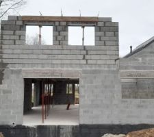 &Eacute;l&eacute;vation du pignon sud en cours 1.