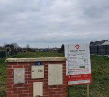 Photo du panneau de permis de construire en date du 10/02/2023