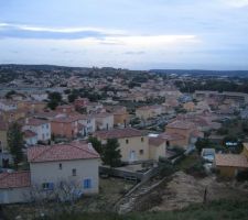 Vue depuis le haut du terrain