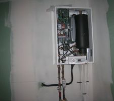 Raccordement électrique du module intérieur PAC.