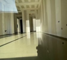 Coulage de la chape liquide rdc étage et garage sur 7 cm épaisseur