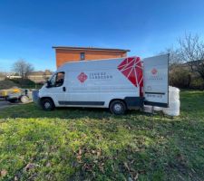 Coulage de la chape liquide rdc étage et garage sur 7 cm épaisseur