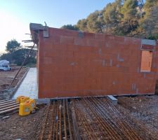 Coulage dalle terrasse, étage et corniches béton suite parentale