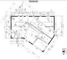 Etude béton : plan des poutres et linteaux qui viendront soutenir le plancher d'étage.