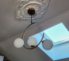 Mise en place de la rosace + luminaire.