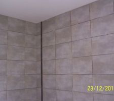 Vue mur au dessus de la baignoire sdb haut