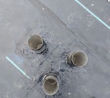Mise en place étanchéité  des sorties sur le toit
