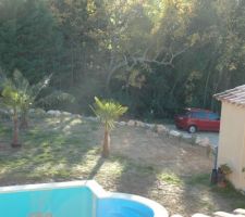 VUE sur le jardin

Nous attendons les beaux jours pour terminer son am&eacute;nagement car il flotte beaucoup en C&eacute;vennes et nous devons surveiller la bonne irriguation du terrain pour ne pas avoir de probl&egrave;mes....C' est un vrai casse t&ecirc;te.